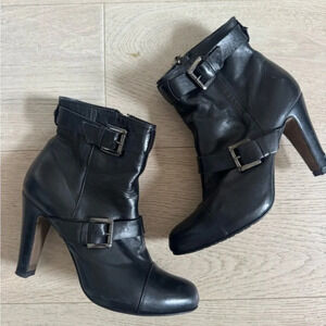Seventy leather heeled booties size 37